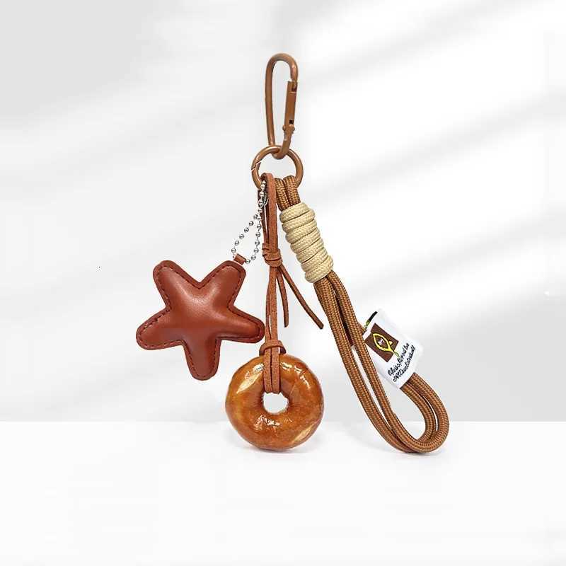 Pendant Cartoon Nylon Woven Keychain Bag Accessories Star Mushroom Car Keychain For Women Gift M251215
