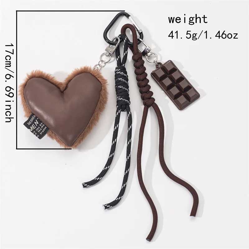 Creative New Fashion Love Simple Handmade Braided Rope Keychain Texture Bag Pendant Car Decoration Ornament M251215