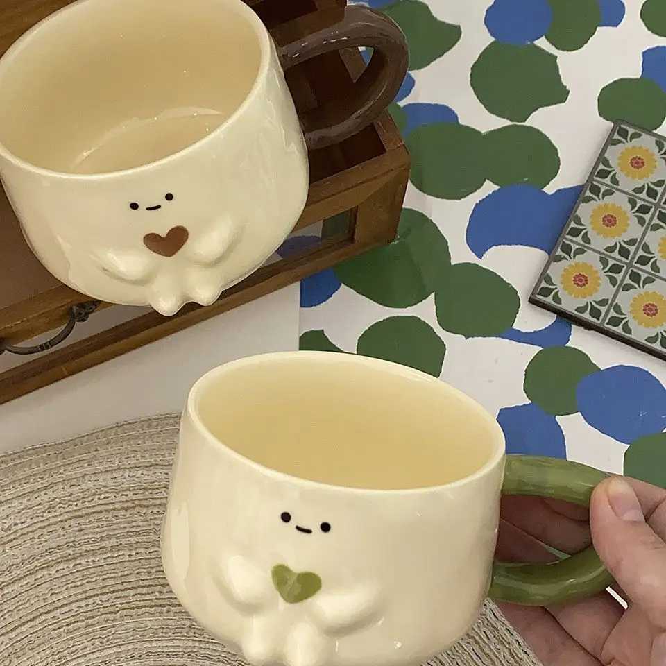 Creative Funny g Coffee g High Value Household Ceramic Hot Water Resistant Cup Couple Milk Breakfast Cup H251215