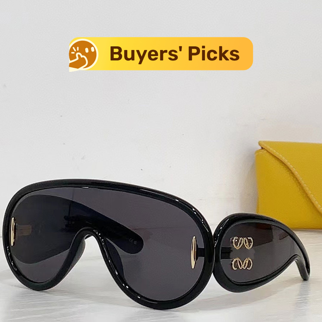 Designer Sunglasses Luxury LW40108I Glasses for Men and Women New Wing Shaped One Piece Lens Anti glare UV400 Sunglasses With Box