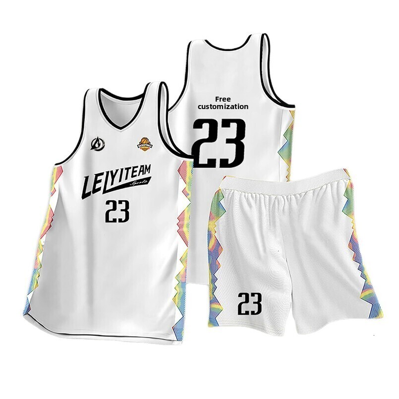 New American Style Basketball for Men and Women, College Student Quick-Dry Custom Village BA Competition Set Training Jersey Printed