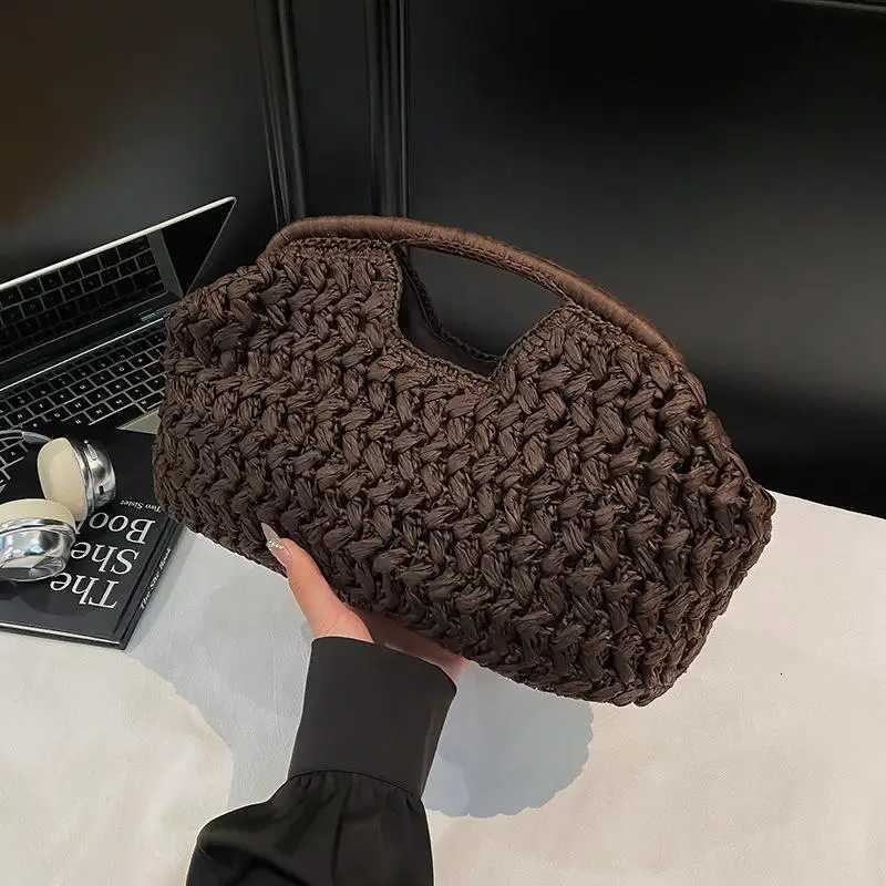Fashion Elegant Woven Handbag Female Beach Straw Underarm Bag Versatile Exquisite Shoulder Bags Evening Bags For Women GiftsT251215