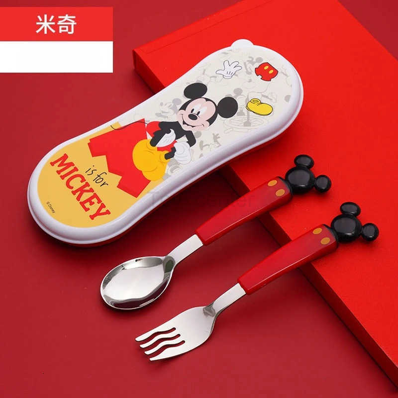 Disney Mickey Minnie Elsa Anna Lightning McQueen Cute Stylish Lightweight Portable Kids Peripherals Cartoon Cutlery Spoon Fork Set H251215