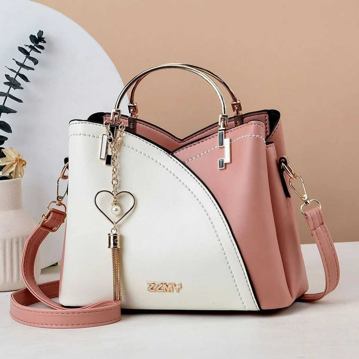 European and American trend handbags fashion color matching Korean version contrasting colors large-capacity womens bags fashioT251215
