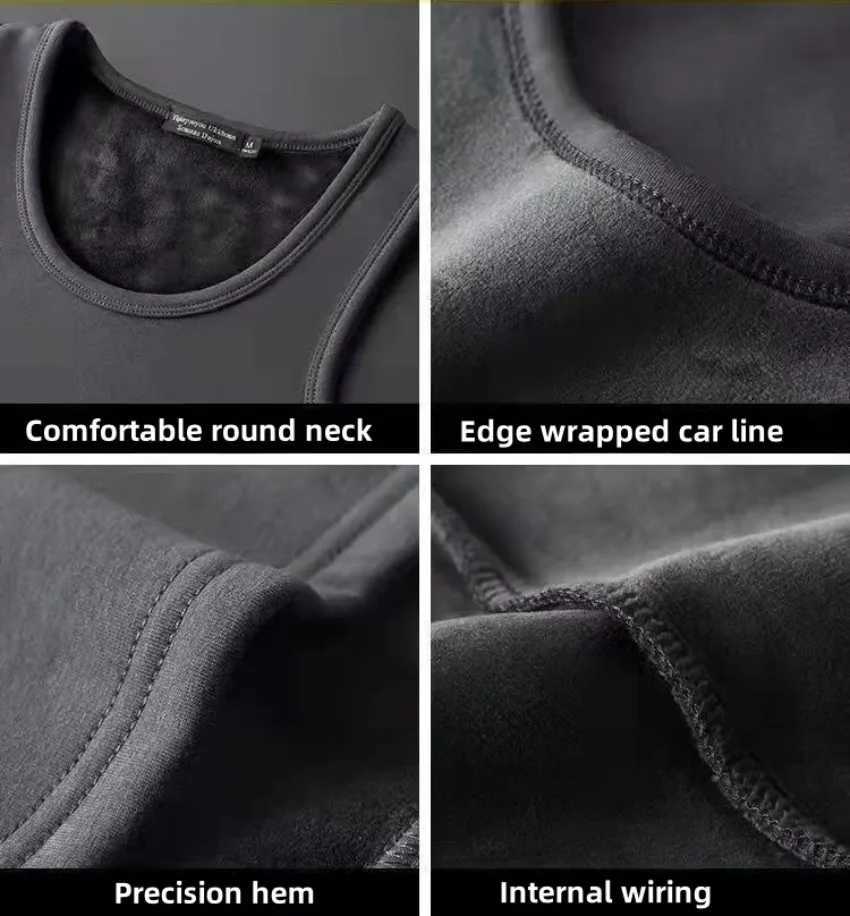 Autumn Winter Thermal Underwear Man Sleeveless Vest Thermo Lingerie Mens Warm Top Thickening Thermo Vest Undershirt G251215