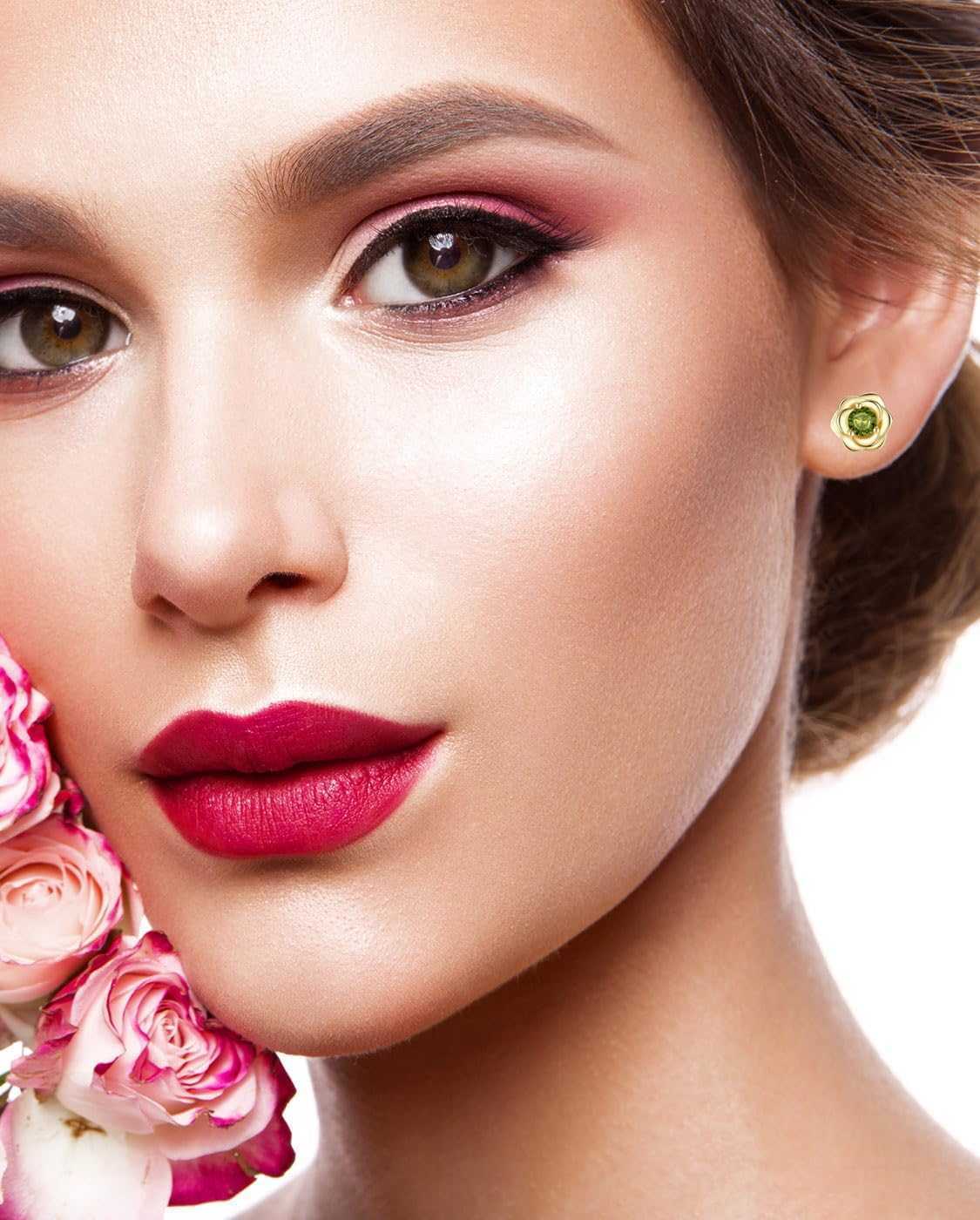 d Plated Stud Earrings For Women 925 Sterling Silver PostCubic Zirconia Hypoallergenic Nickel Free JewelryY260117