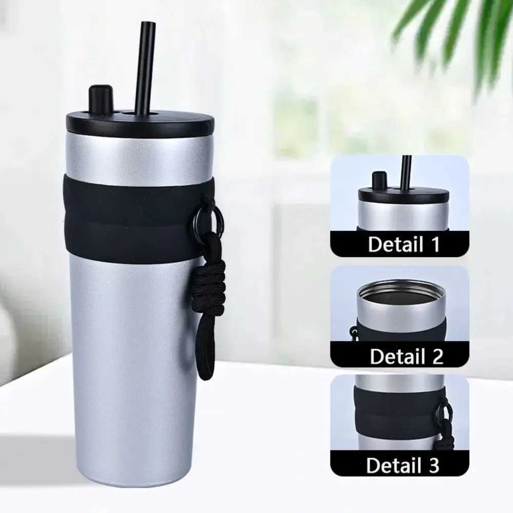 Winter 700ML Red Cherry Thermos Cup Pink Flower Bow Vacuum Cup Gift With Lifting Rope Thermal Water Bottle for Student Children H251215