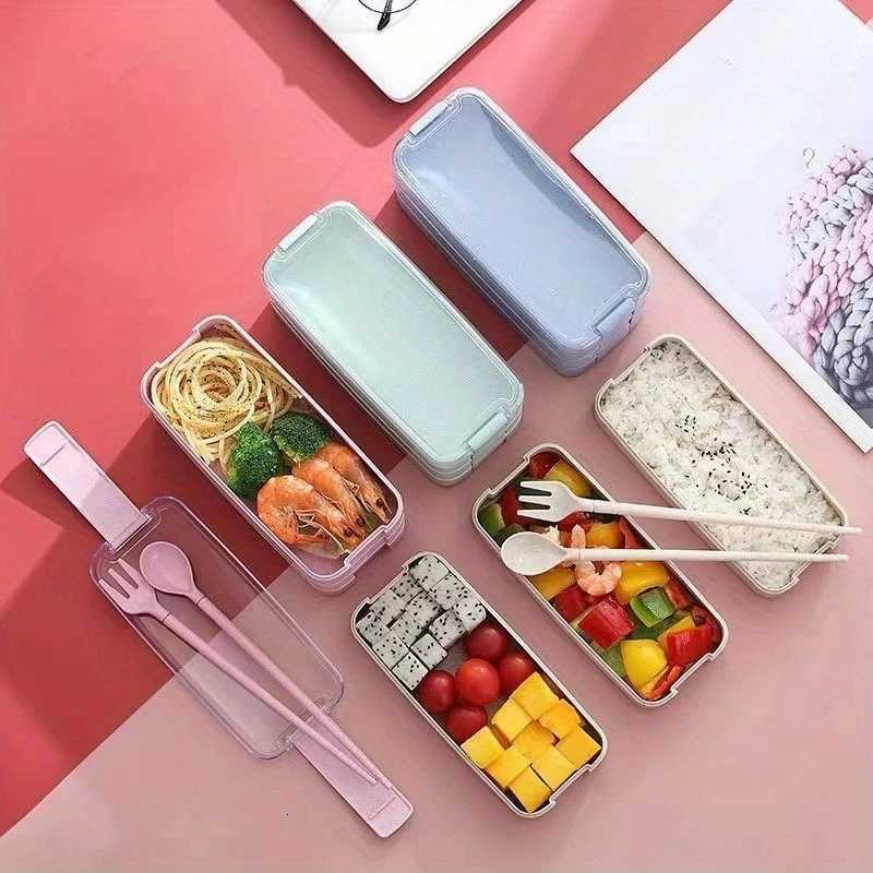 Three Layer Bento Box with Detachable Spoon and Fork Suitable for Workers and Students Lunch Box for The Back of School Season H251213