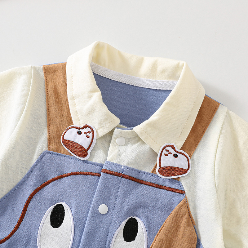 baby Pure cotton Rompers Boys girls designer summer short-sleeved jumpsuit newborn romper