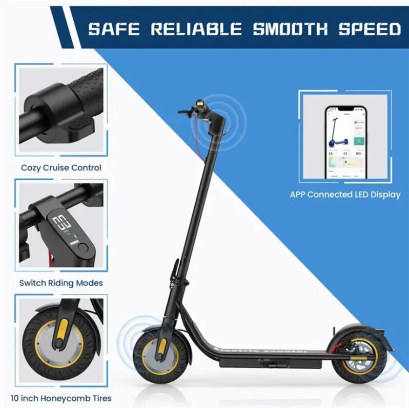 US Warehouse New X8 PRO 500W Electric Scooter 30km/h 36V 10 Ah Dual Disc Break 10" Pneumatic Tire E Scooter with APP Function