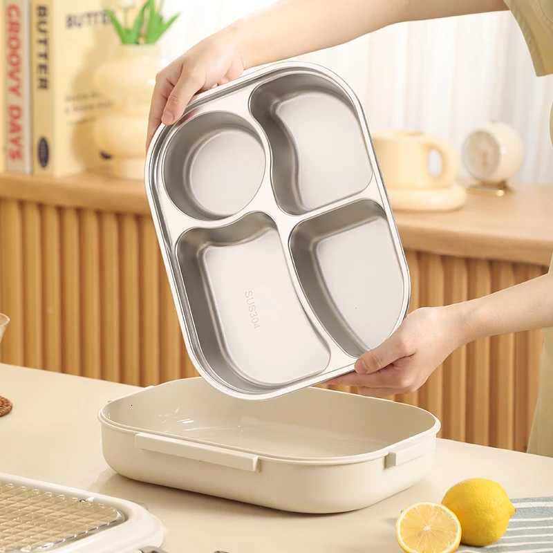304 Stainless Steel Insated Lunch Box Off Workers Sed Portable Lunch Box with Bag Students Kids Cmercial Bento Box Set H251213