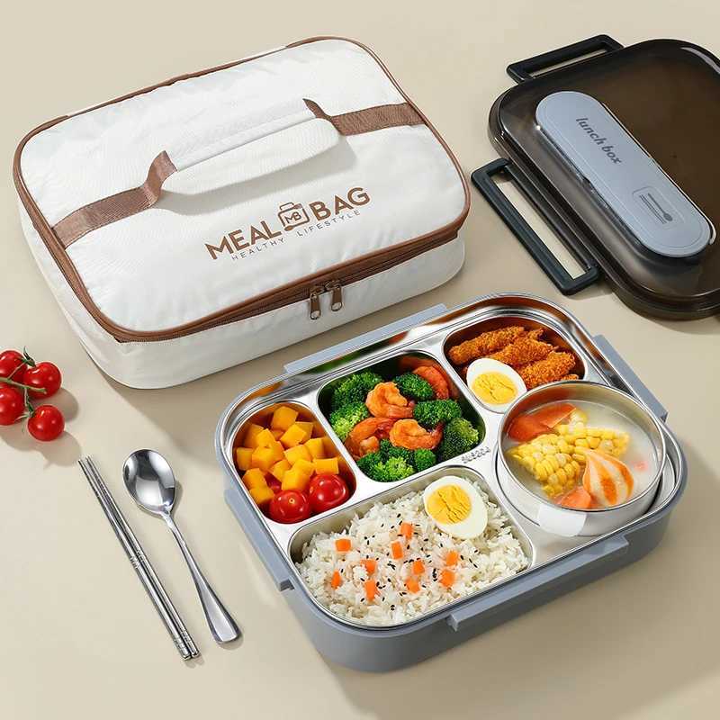 304 Stainless Steel Insated Lunch Box Off Worker Students Sed Portable Bento Microwae Heating Food Containe H251213