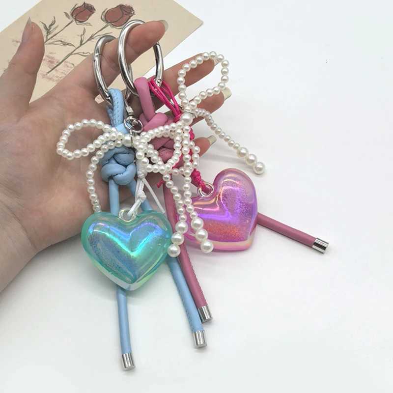 Heart Bow Woven Rope Cute Bag Pendant Keychain Jewelry Gift For Women Decoration Accessories M251215