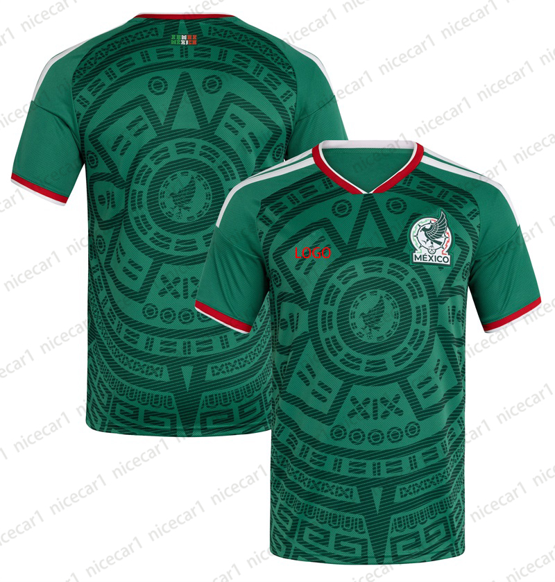 Green Mexican jerseys 2026 World Cup home and away jerseys, No. 9 Raul, No. 11 Jimenez football shirts adult men's and women's training uniforms