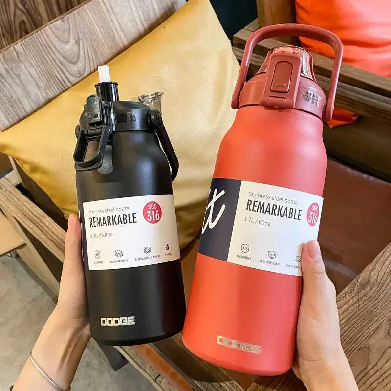 Large Capacity Tumbler Thermo Bottle Stainless Steel Thermal Water Bottle with straw Cold and Hot Thermos Cup Outdoor Vacuum Cup H251215