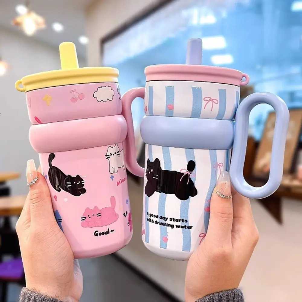 540ml Insulated Water Bottle Large Capacity 316 Stainless Steel Insulated Cup Cold Insulation Sealed Straw Water Cup Car H251215
