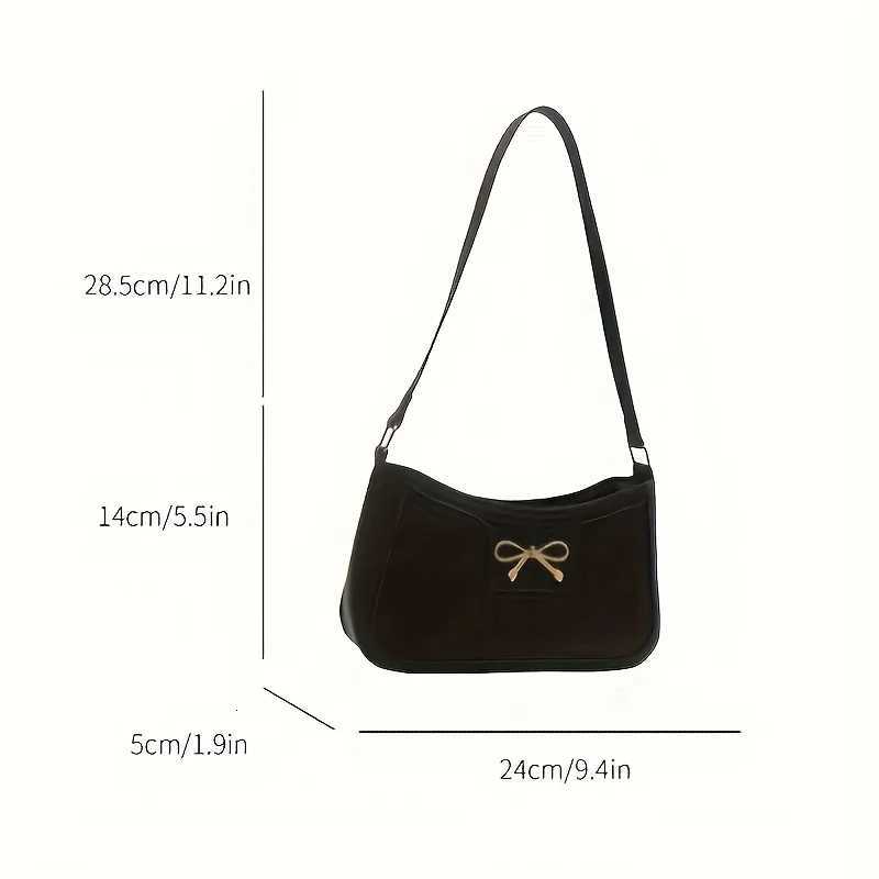 Solid Color Bowknot Shoulder Bag Elegant Small Square Bag Suitable for Women Handbags Zipper ClosureFashion Underarm BagT251215