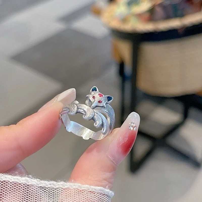 Buyee 925 Sterling Silver Female Big Ring Elegant Open Ring Finger for Women Fashion Animal Fine Jewelry Circle Gift M251215