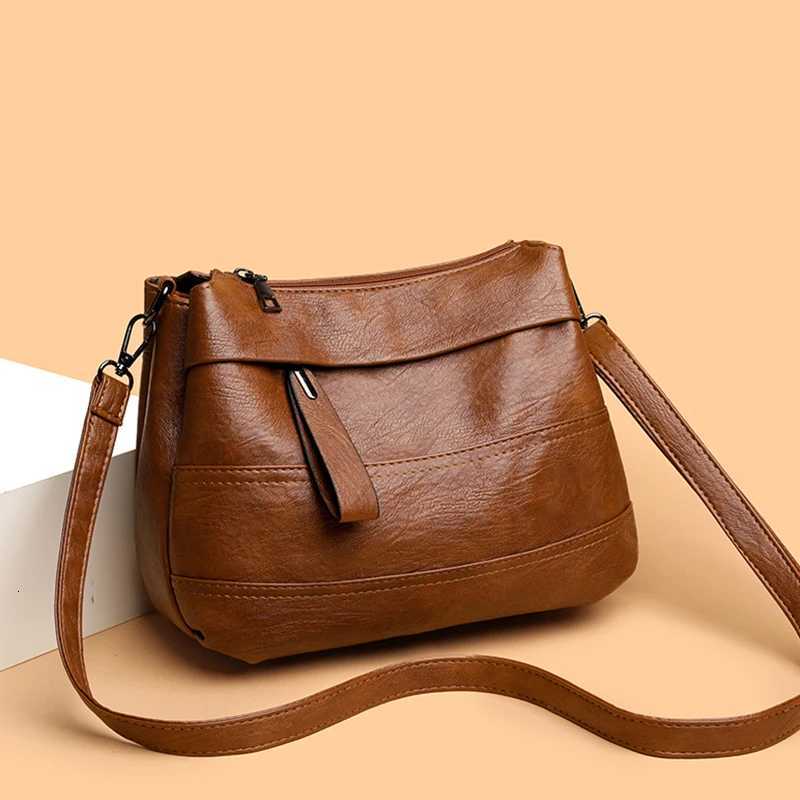 1Pc Vintage Womens Shoulder Crossbody Bag - Lightweight Adjustable Strap Lar Capacity Zipper ClosureT251215
