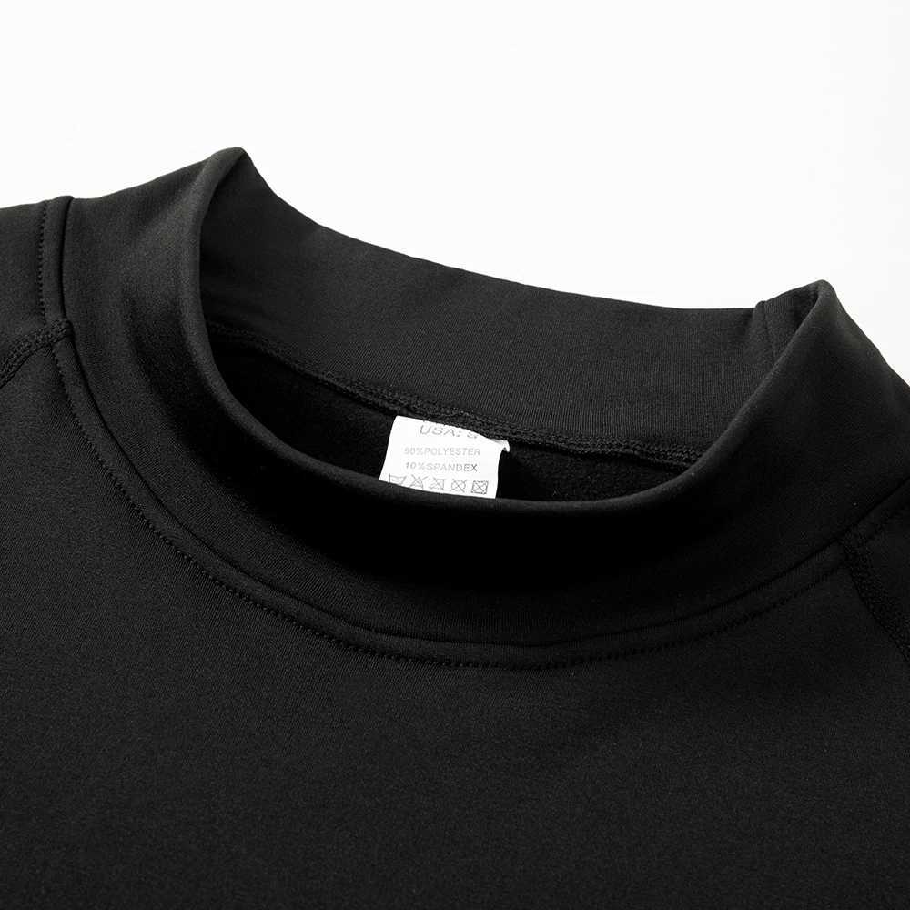 Thermal Underwear Tops Men Winter Clothes Thermal Shirt Autumn Mens Winter Tights High Neck Thin Slim Fit Long Sleeve T-shirt G251215