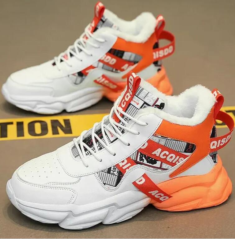 Men's shoes autumn winter 2025 new sports life sports leisure running increase basketball daddy plus velvet tide shoes Z 12.5-9