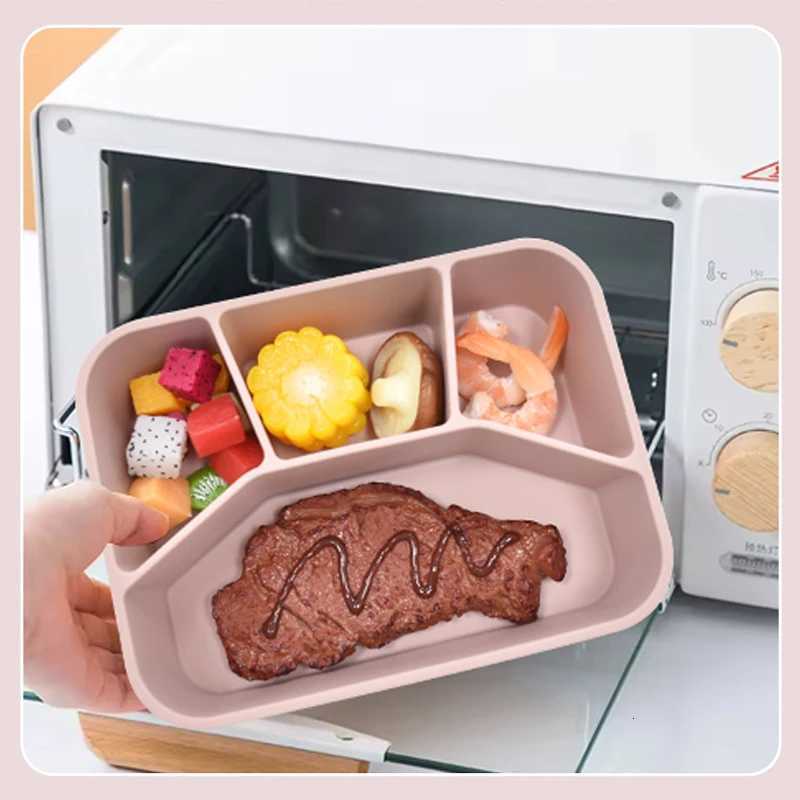 1PC Food Grade Silicone Bento Boxes With Partition Lunch Container Leak-Proof Food Storage BPA- Support DishwasherMicrowave H251213