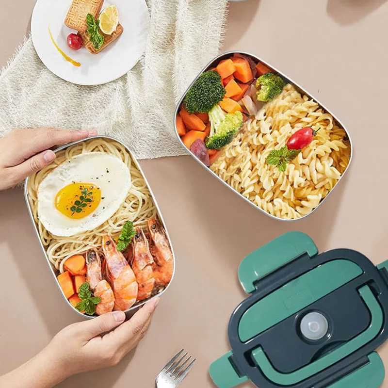 Stainless Steel Electric Lunch Box He Car Dual Use Heating and Insation System Corded Power Adjustable H251213