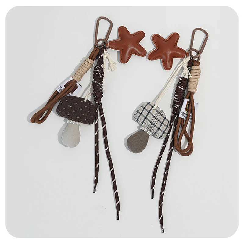 EverToner Maillard style star mushroom hanging rope bag pendant super beautiful keychain pendant Bag Accessories M251215