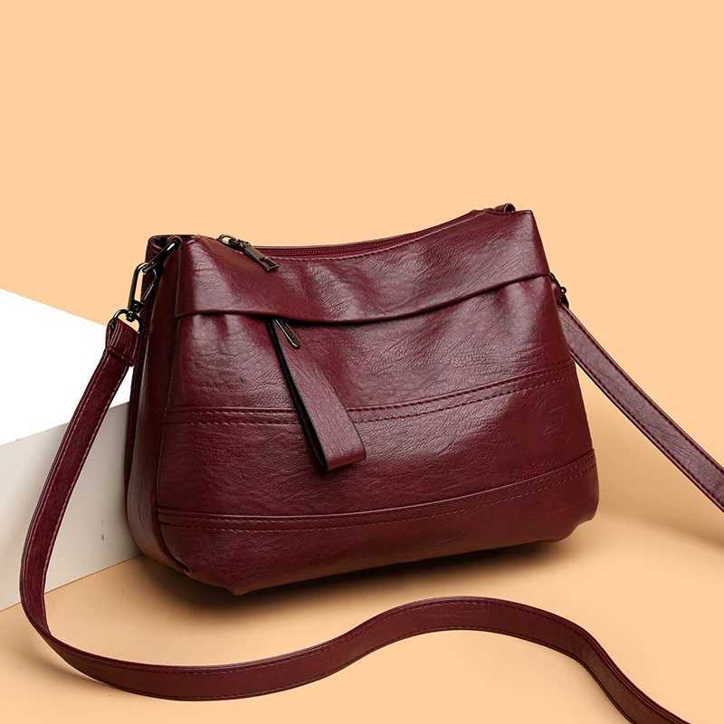 1Pc Vintage Womens Shoulder Crossbody Bag - Lightweight Adjustable Strap Lar Capacity Zipper ClosureT251215