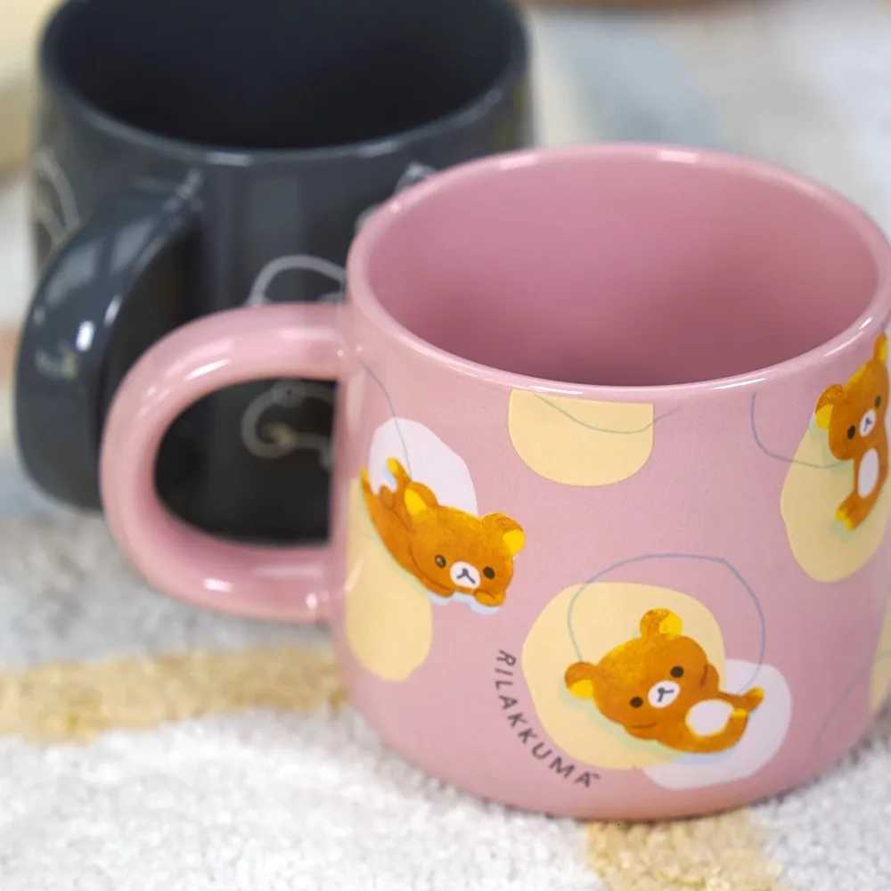 Cute and Fresh Relaxing Bear Ceramic g Cartoon Water Cup High-temperature Decal Coffee Cup H251215