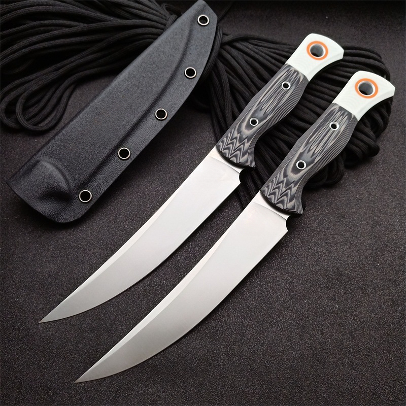 Meatcrafter High-Strength Large Straight Knife Durable D2 Steel Blade Outdoor Camping Survival Knife Hunting Tool