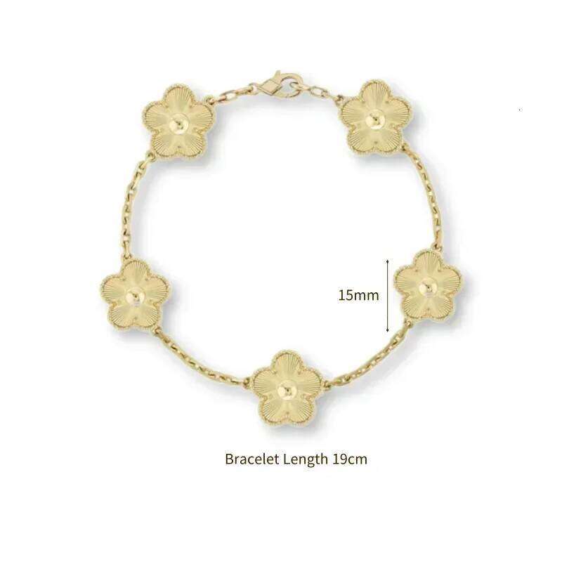 2025 New Hot Selling High Quality Natural Gemstone Four Flower/Five Leaf Flower Women Bracelet Luxury Jewelry