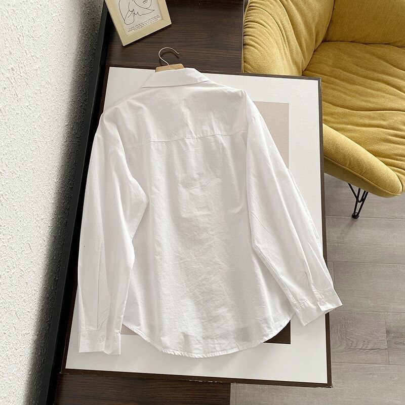 Womens Shirt A high-end and elegant Commuting Office womens shirt with patchwork stripes loose and casual womens fashionable shirt 240820 ww