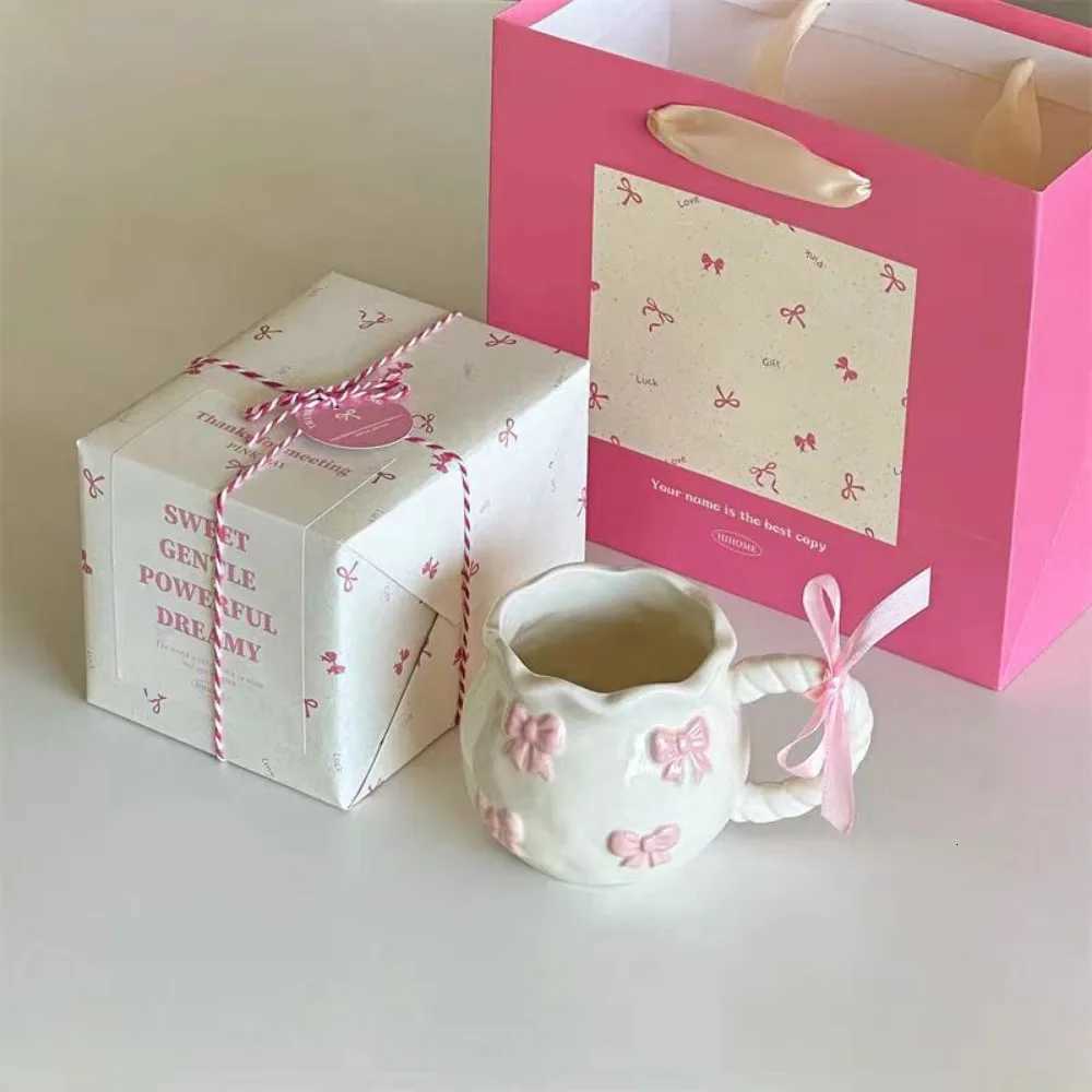 Cute ry Ceramic g Small Design Water Cup with Gift Box Household Drinking Set KitchenDining and Bar H251215