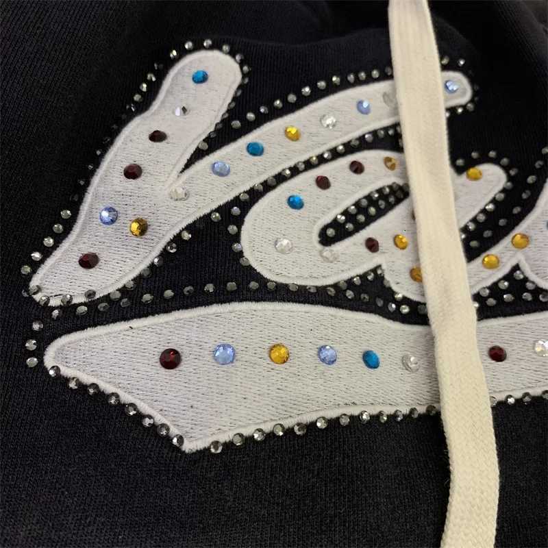 Black Wash Mens Pants Oversized Pure Cotton Hot Drill Letters Vale Women Drawstring Sweatpants X251215