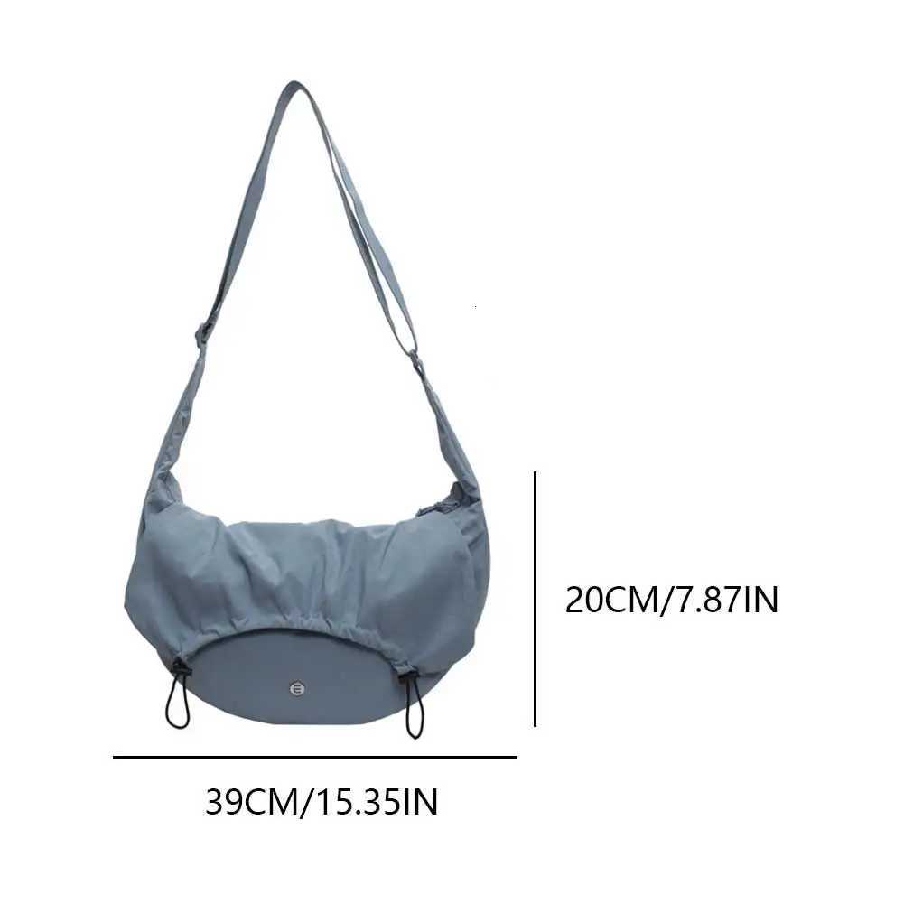 Women Hobo Sling Bag Large Capacity Drawstring Fashion Shoulder Bag Adjustable Strap Daily Messenger Bag Simple Satchel BagT251215