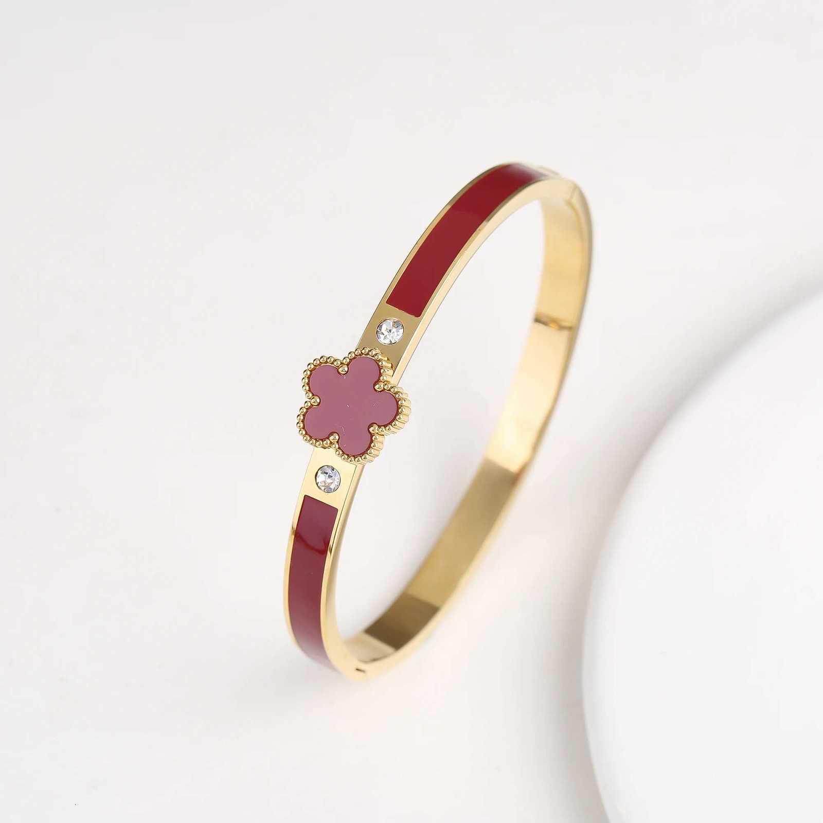 Drip Oil New Design Stainless Steel Plum Blossom Plant Five Flower Opening Adjustable Womens C r M251215