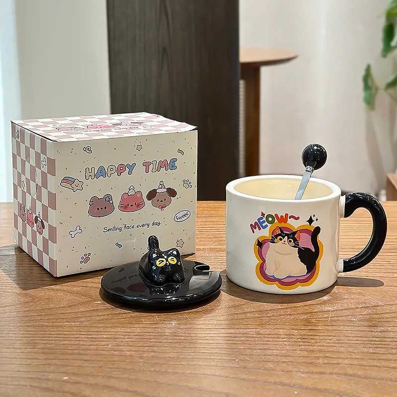 Cute Cat g Funny Coffee Cups gs Ceramic Coffee Cup for Tea Drinkware Personali Gift Christmas Beer Travel H251215