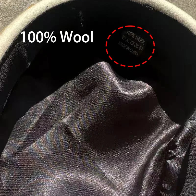 Paris Hats for Women100 WOOL Hard Beret Women Felt Camel Autumn Winter Hat Fedora Fascinator Stewardess Cap Bridal Pillbox 251215