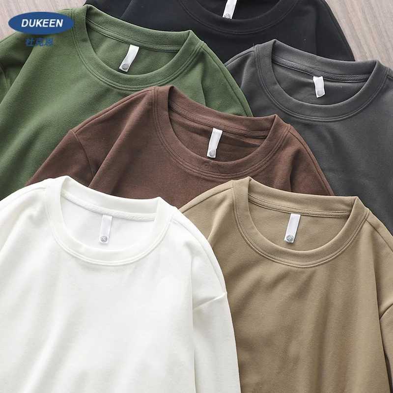 DUKEEN 350g Heavyweight Microfleece Thermal Mens Base Layer Autumn Winter Solid Color Basic Warm Long Sleeve Undershirt G251215