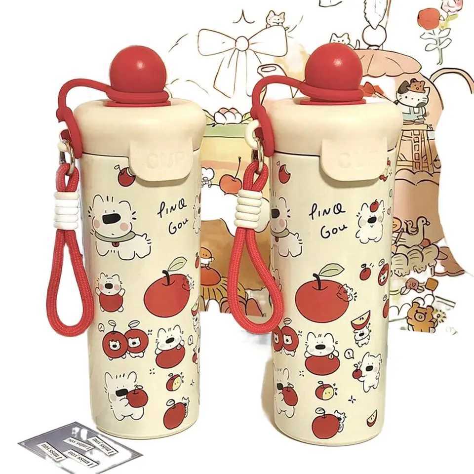 500ML Vacuum Cup High-Capacity With Pendant Floating Ball Insulated Cup Insulation Or Cooling Thermal Water Bottle H251215