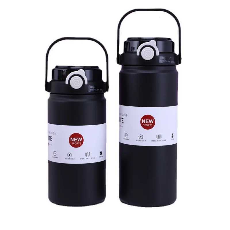 1L/12L Stainless Steel Thermal Water Bottle Thermoses Vacuum Flask With Straw Tumbler Portable Cold Hot Drinks Thermos Cup Gym H251215