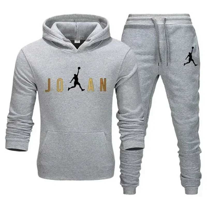 Mens fashionable casual sportswear outdoor jogging set autumn and winter pullover hoodie sweatpants two-piece set X251215 - view 6