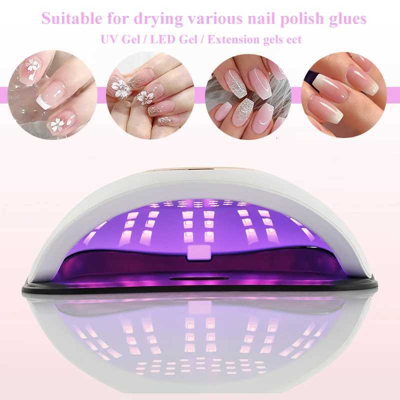 Large Space New 69LEDS Professional UV LED Nail Dryer Lamp for Drying All Nail Gel Polish Lamp for Manicure with Infrared SensorT251216