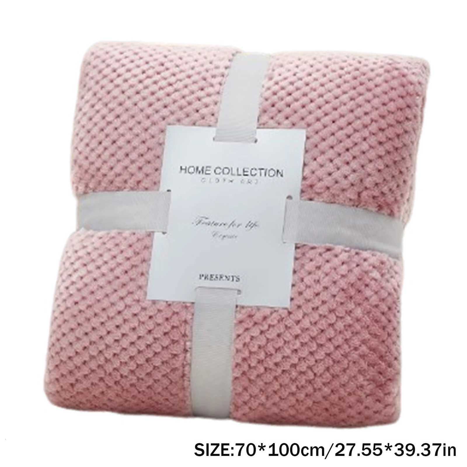 Thickened Solid Color Flannel Blanket Exquisite Craft Design Warm Cozy Bedding Blanket Suitable for Office Car Shawls H251216 - view 6