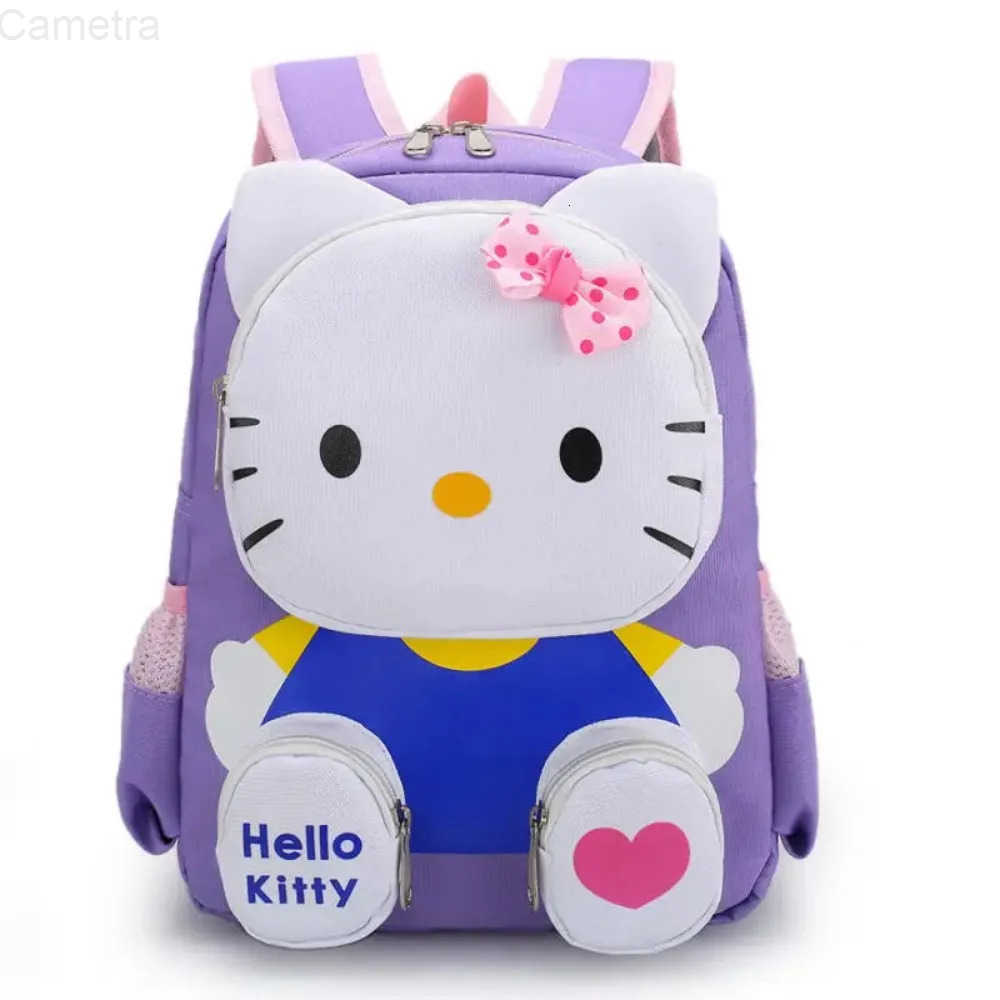 Sanrio Hello Kitty and Spiderman Double-shoulder Backpack Kawaii Cartoon Design pink School Bag for boy girl Travel Bag Gift H251216