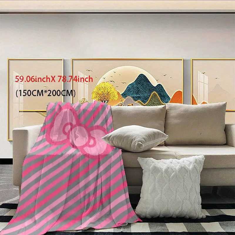 1pc multifunctional gift blanket soft warm blanket pattern printed flannel blanket sofa nap camping trip office bed suit H251216 - view 3