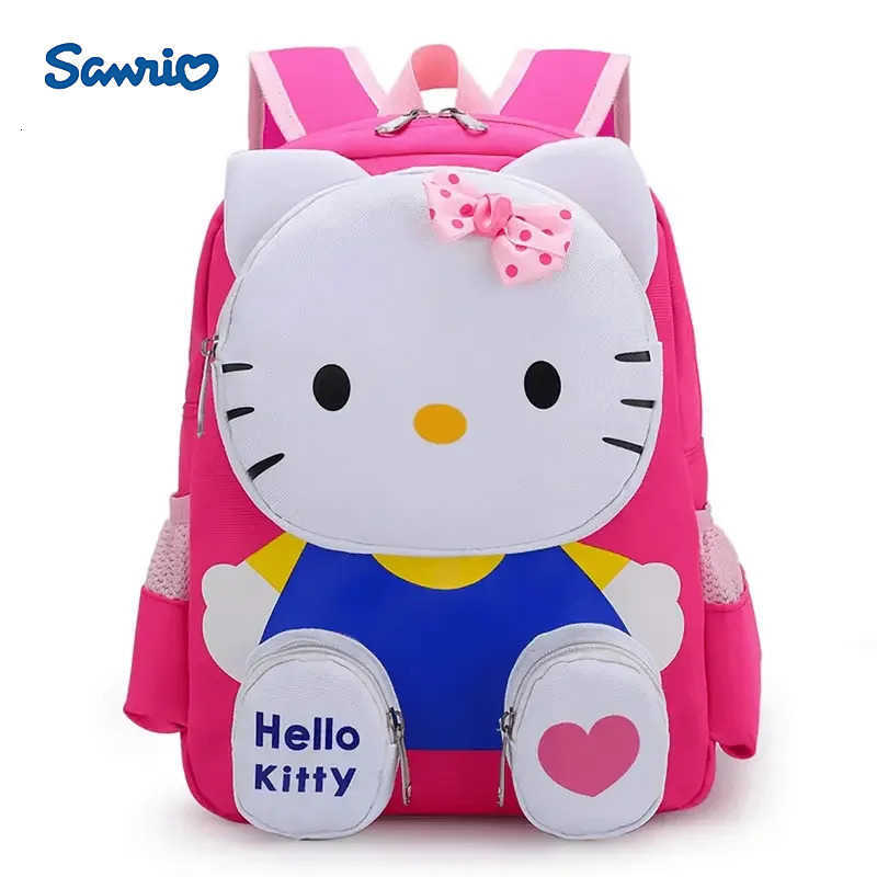 Sanrio Hello Kitty Backpack Kawaii Stylish School Bag Womens Colorblock Rucksack Large Capacity Foldable Outdoors Daypack H251216