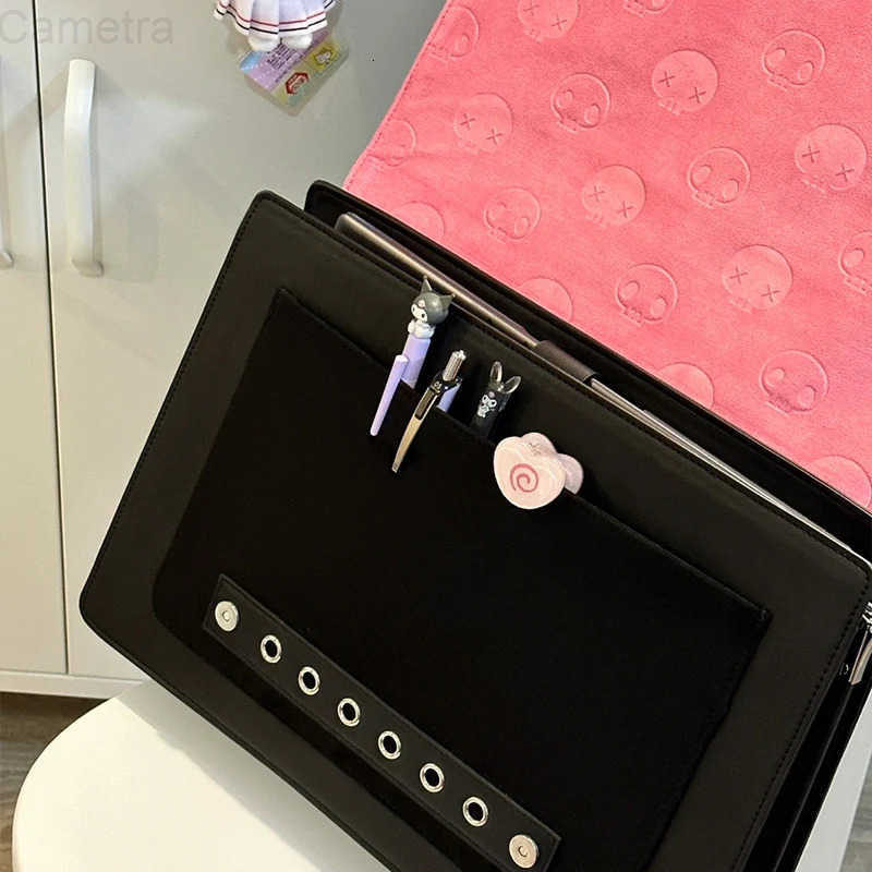 Sanrio Kuromi Crossbody Bag Cute Figure Y2K Girl Backpack Anime Adjustable Pu Shoulder Bag Large Capacity Storage Purse Gifts H251216