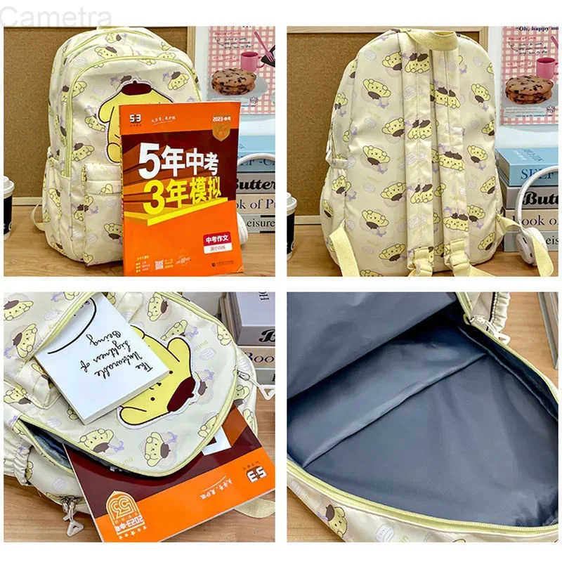 Sanrio Schoolbag Anime Kuromi Cinnamoroll My Melody Pochacco Student Backpack School Bag Large Capacity For Children Girls Boys H25121611